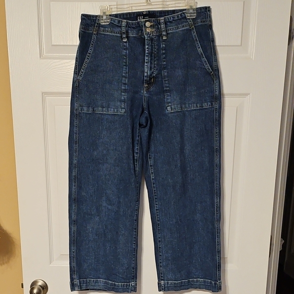 GAP Denim - Gap Denim High-rise Wide-leg Crop. 10/30R
